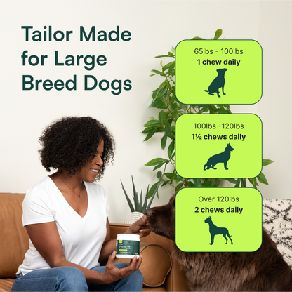 "Protect your dog's joints and hips naturally with Wuffu's New Zealand Green-Lipped Mussel"