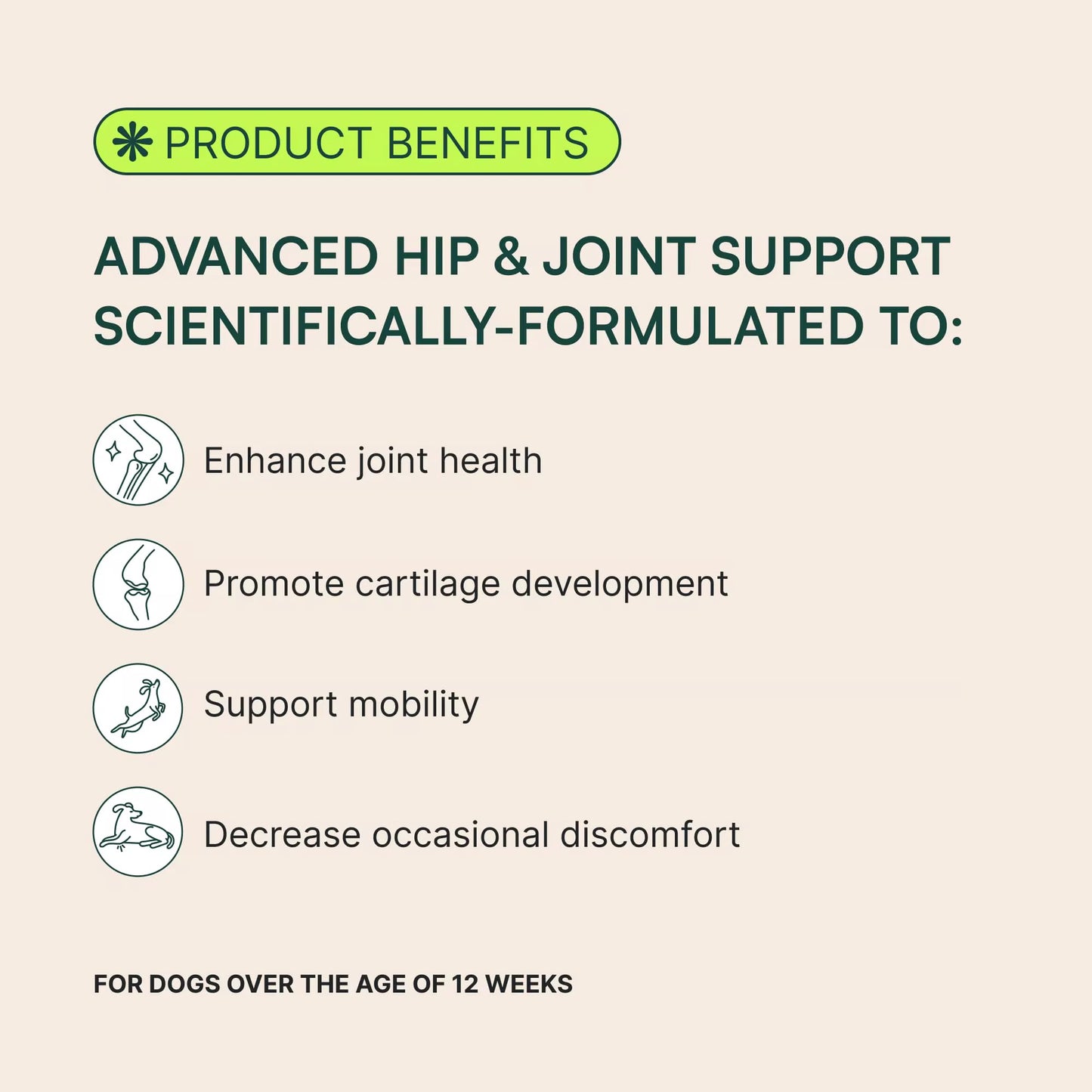 "Protect your dog's joints and hips naturally with Wuffu's New Zealand Green-Lipped Mussel"